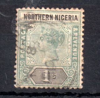 Northern Nigeria 1900 Qv 1/ - Green Black Sg7 Fine Cat Val £85 Ws11084
