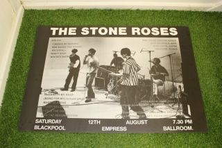 The Stone Roses - Blackpool Empress Ballroom 1989 Poster Advert Rare Certificate