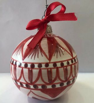 Vietri Pottery - 4 Inch Christmas Ornaments.  Made/painted By Hand In Italy
