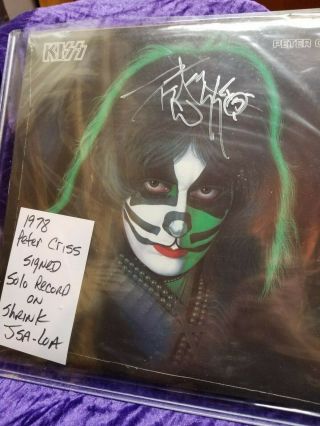 Kiss 1978 Peter Criss Signed And Still Solo Record Jsa 116752a Aucoin