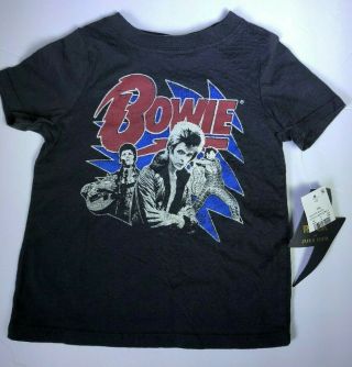 Rock Baby Junk Food David Bowie Black Vintage Style T Shirt 12m Nwt Concert