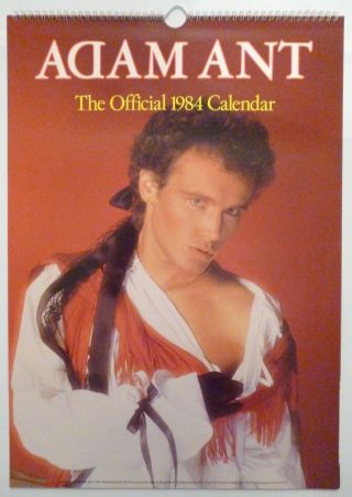 Adam Ant / The Ants Large 1984 Official Calendar