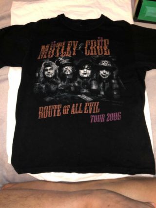 2006 Motley Crue " Route Of All Evil " Concert Tour (m) T - Shirt