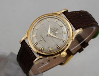 Vintage Omega Constellation Automatic Chronometer 14k Gold Pie - Pan Dial