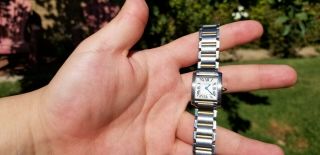 Cartier Tank Francaise 2384 Two Tone Small Women 