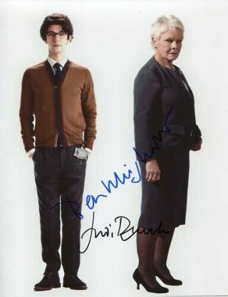 Judi Dench & Ben Wisha 007 James Bond Authentic Double Signed Autograph Skyfall