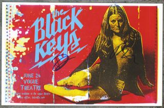 The Black Keys Autographed Gig Poster Patrick Carney,  Dan Auerbach