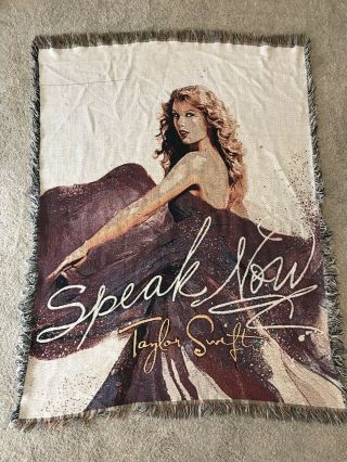 Taylor Swift Speak Now Tapestry Throw Blanket Fringe Sparkly 48 X 58.  5