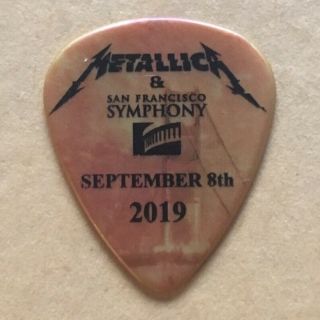 Metallica S&m2 September 8 2019 San Francisco Symphony Guitar Pick Metclub