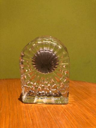 Waterford Crystal Mini Dome Desk Clock 3.  5 inches tall needs battery 2