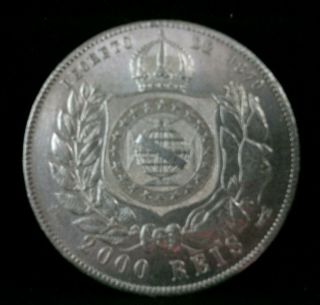 Brazil - 2000 RÉis 1888 - Silver
