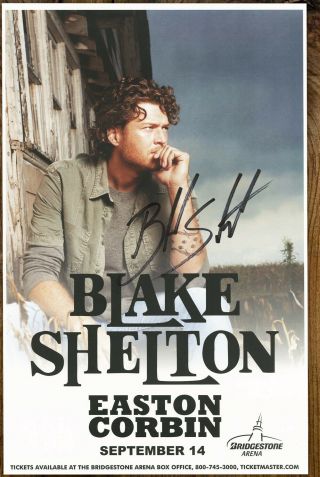 Blake Shelton Autographed Gig Poster God 