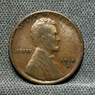1914 - D U.  S.  Lincoln Wheat Cent