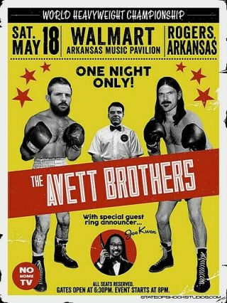 The Avett Brothers May 19 2019 Poster Print Rogers Ar Walmart Ap S/n /50 Boxing