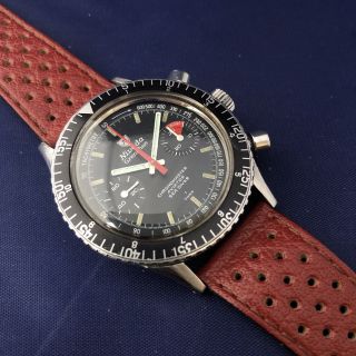 Vintage Nivada Grenchen Chronomaster Aviator Sea Diver Watch Valjoux 23