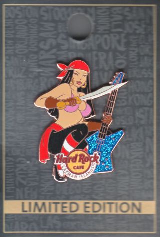 Hard Rock Cafe Pin: Cayman Islands Sexy Pirate Girl Le400