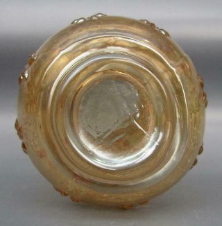 Jain (India) DIAMOND HEARTS Marigold Carnival Glass 6½ 