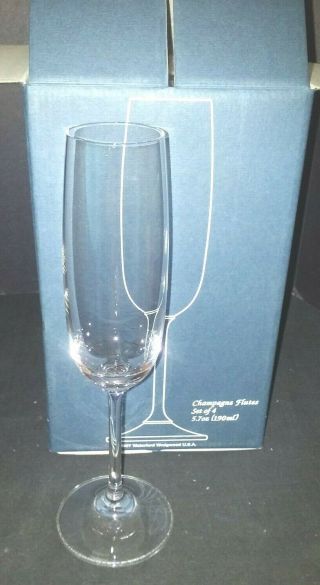 1997 Marquis By Waterford Wedgew Crystal Set Of 4 Champagne Flutes Ob