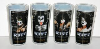 Kiss Band 4pc Monster Album Germany Promo Cup Set Gene Paul Eric Tommy