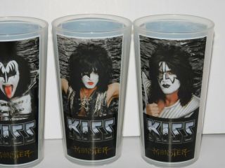 KISS Band 4pc Monster Album Germany Promo Cup Set Gene Paul Eric Tommy 3