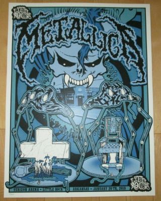 Metallica Concert Tour Poster Little Rock 1 - 20 - 19 2019 Mark Devito Show