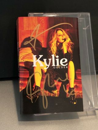 Kylie Minogue Rare Signed Autographed Golden Cassette Tape Limited Edition