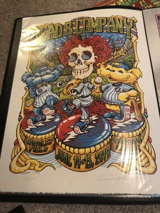 Dead And Company Poster Wrigley Field Chicago 2019 Aj Masthay S/n Show Print