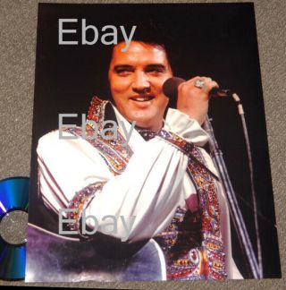 Elvis Presley Glossy 11 " X 14 " Jumbo Photo 1975 Concert,  Gypsy Suit