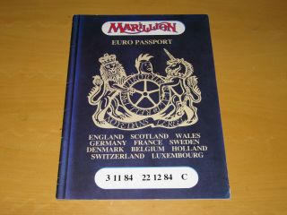 Marillion - 1984 European Tour Official Tour Programme  (promo)