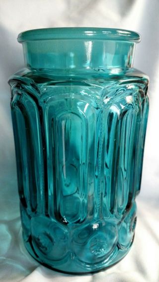 Tall 5 Lb.  Moon and Stars Colonial Blue 6285 Canister with Lid 3