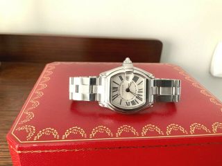 Cartier 31 Mm Roadster Silver Dial Stainless Steel Women’s Watch Ref: 2675