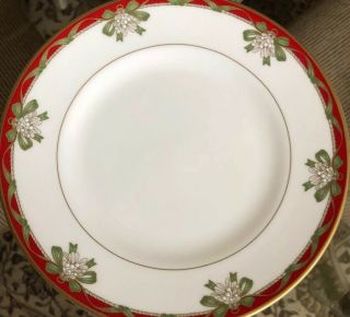 Waterford China Holiday Ribbons Salad/dessert Plate With Tags