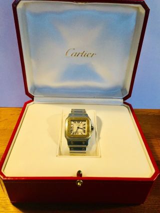 Cartier Santos Galeeb 18k Gold And Stainless Steel Unisex Watch