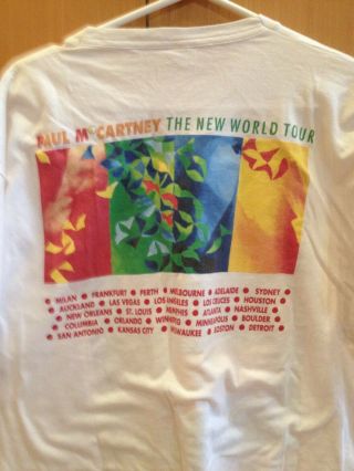PAUL McCARTNEY THE BEATLES VINTAGE THE WORLD TOUR T SHIRT 1993 3