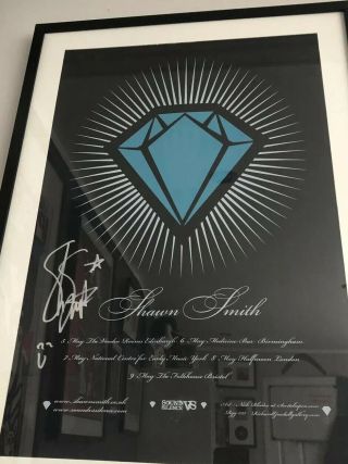 Shawn Smith Signed Diamond Hand Uk Tour Poster Pearl Jam Brad Satchel Pigeonhead