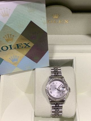 Rolex Datejust 79174 1.  00ct Diamonds Roman Dial Jubilee Ladies Watch Box Papers