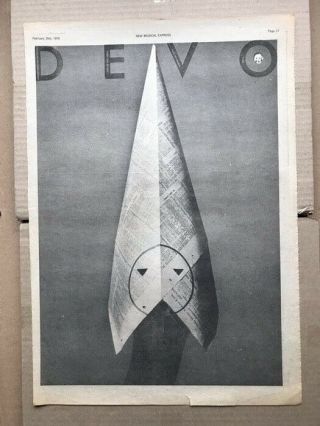 Devo Jocko Homo Poster Sized Music Press Advert From 1978 - Printed On