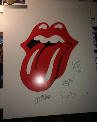 The Rolling Stones Lips Art Print Lithograph Mick Jagger Special S/n
