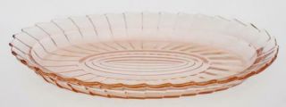 Lovely Art Deco Jeannette Sierra Pinwheel Pink Depression Glass Oval Platter 4