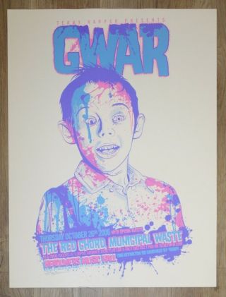 2006 Gwar & Red Chord - Louisville Silkscreen Concert Poster S/n By Angryblue
