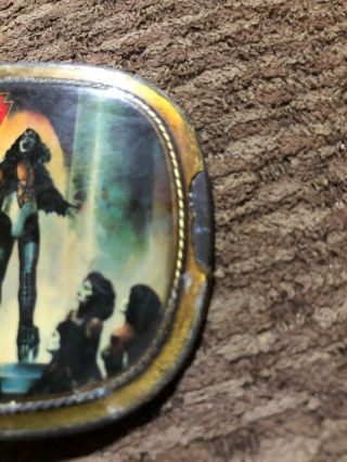 Will TAKE OFFERS VINTAGE 1977 KISS LOVE GUN PACIFICA BELT BUCKLE 3