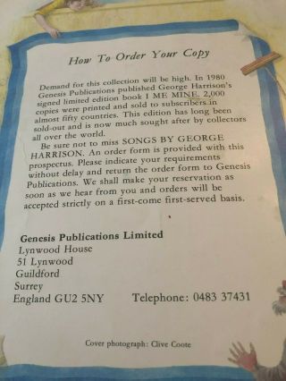 SONGS BY GEORGE HARRISON - - GENESIS SOLICITATION - - HARDLY EVER SEEN 3