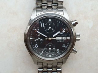 Iwc 3706 Pilot Chronograph Stainless Steel Watch