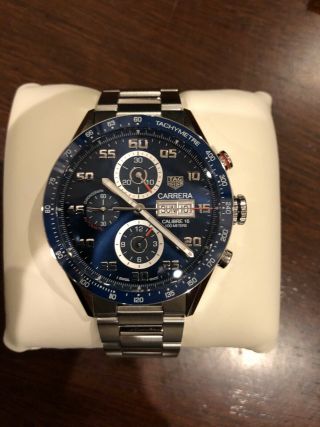 Tag Heuer Carrera Calibre 16 day - date blue dial 3