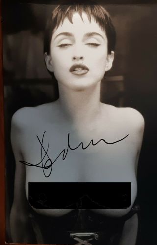 Madonna " Like A Virgin " Authentic Autograph 11 X 14 " Photo W/coa