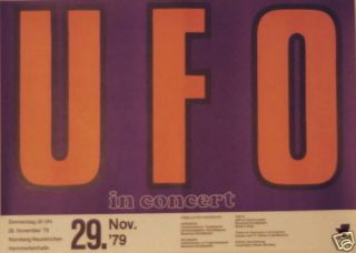 Ufo Concert Tour Poster 1979 Strangers In The Night