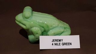 Boyd Crystal Art Glass - Jeremy,  The Frog - 4 Nile Green