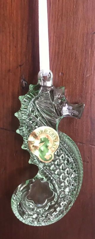 Waterford Emerald Green Seahorse Christmas Ornament