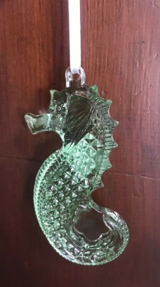 Waterford Emerald Green Seahorse Christmas Ornament 2