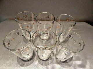 Mid Century Modern Style White and Gold Star Tumblers 3